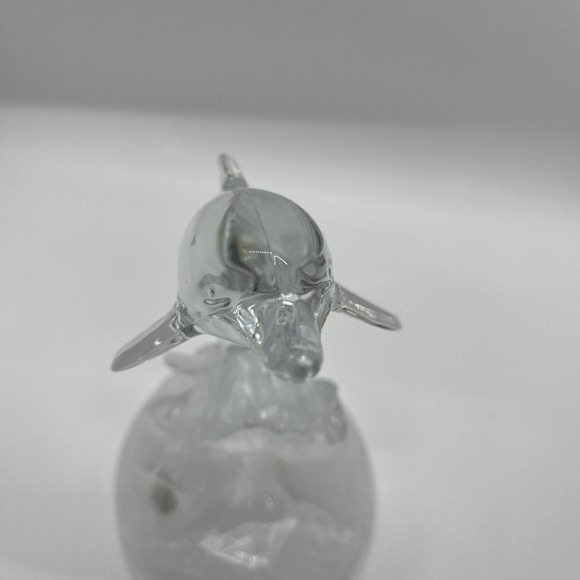 Cristal D'Arques Lead Crystal Dolphin Figure Statue France Clear Frosted - Picture 4 of 10